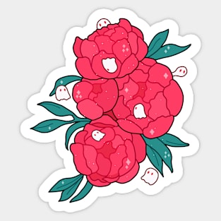 There are ghosts in the carnations Sticker